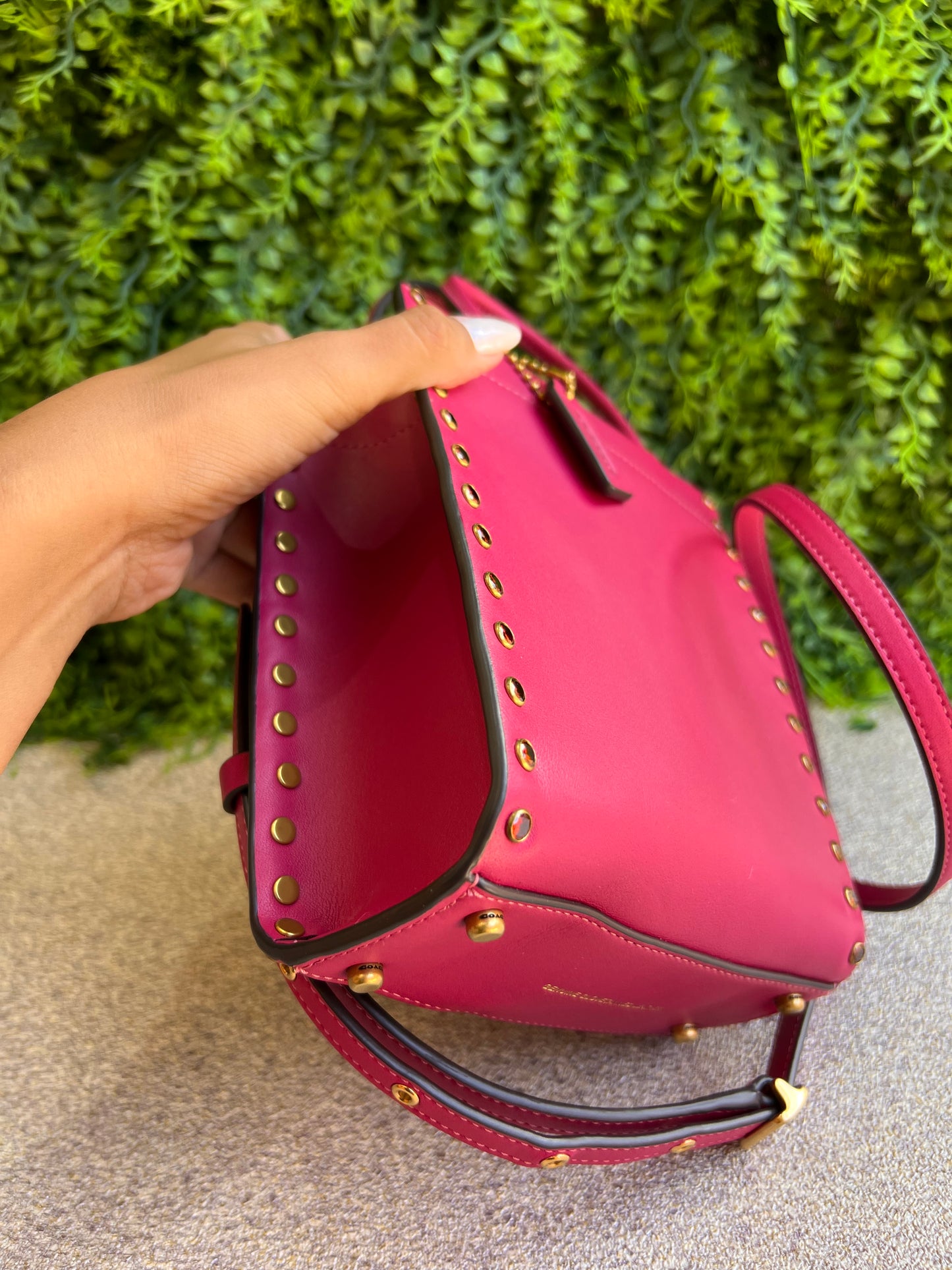 Coach Mini Cashin Tote Rosa