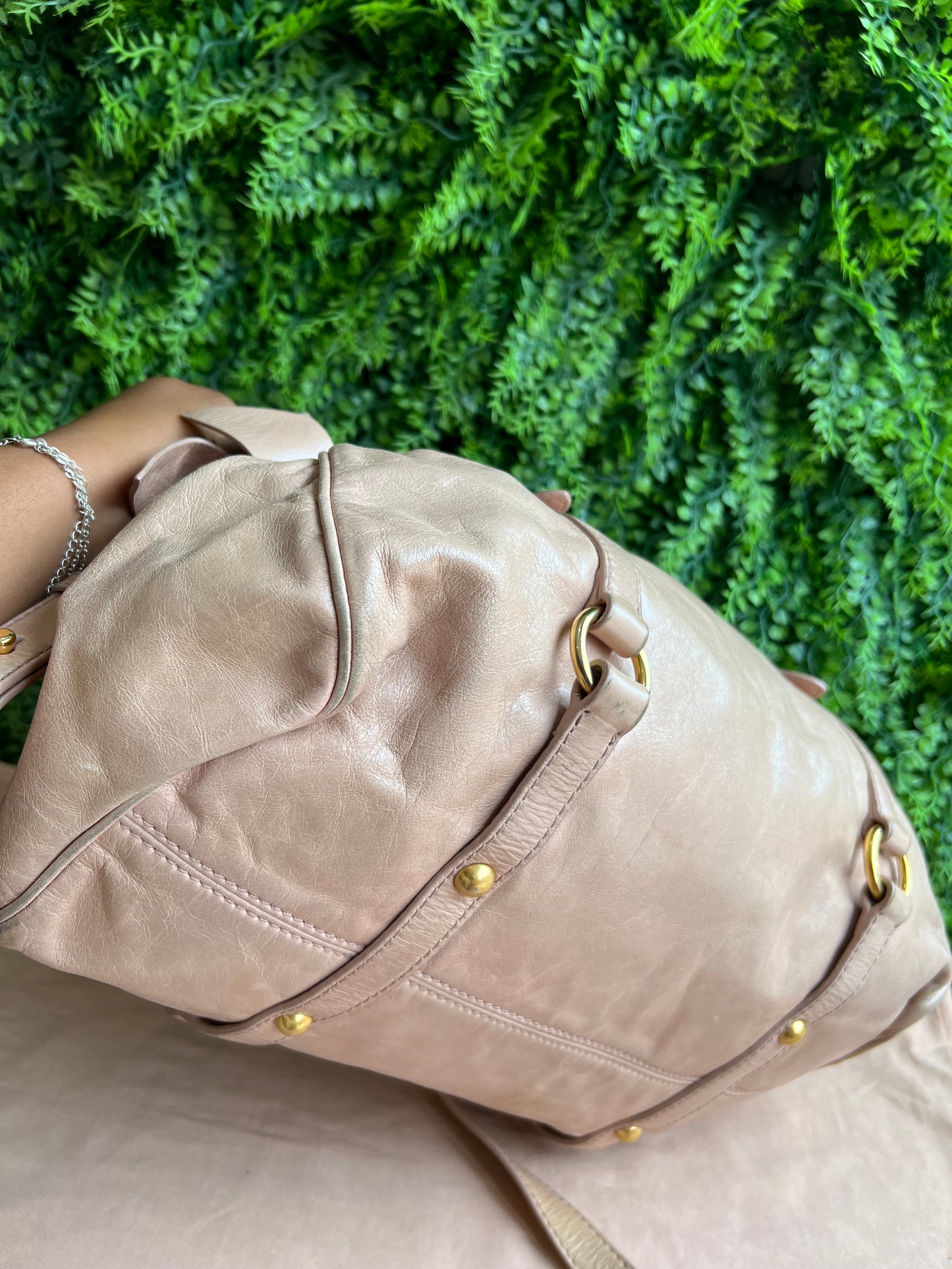 Miu Miu Vitello Lux Bow Satchel