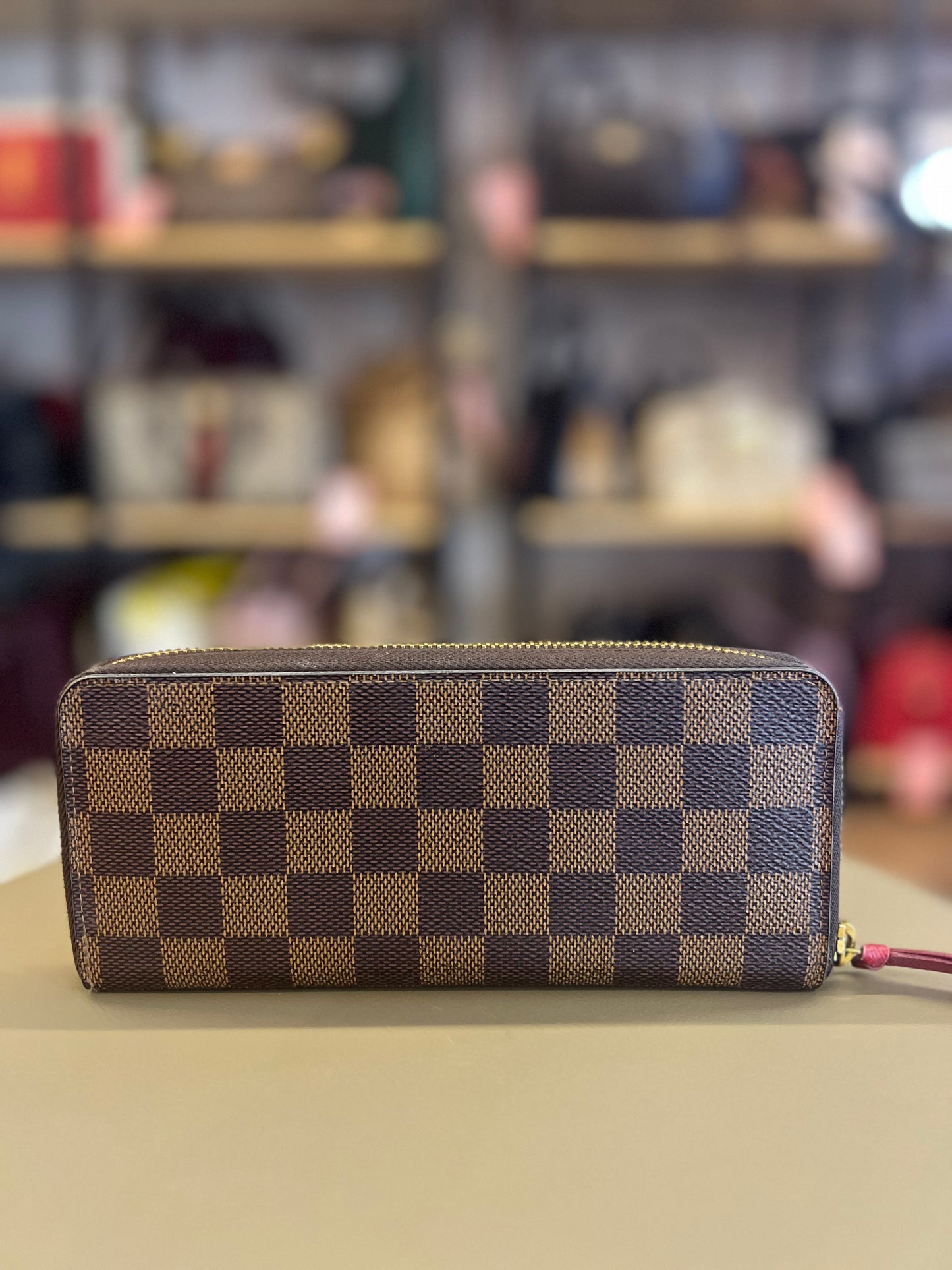 Carteira Louis Vuitton Clemence Damier Ebene 2018