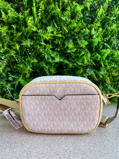 Michael Kors  Camera bag Monograma com amarelo