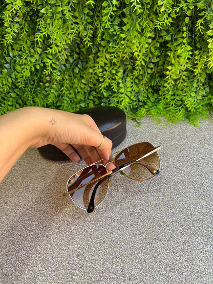 Óculos de Sol Michael Kors Aviador Marrom