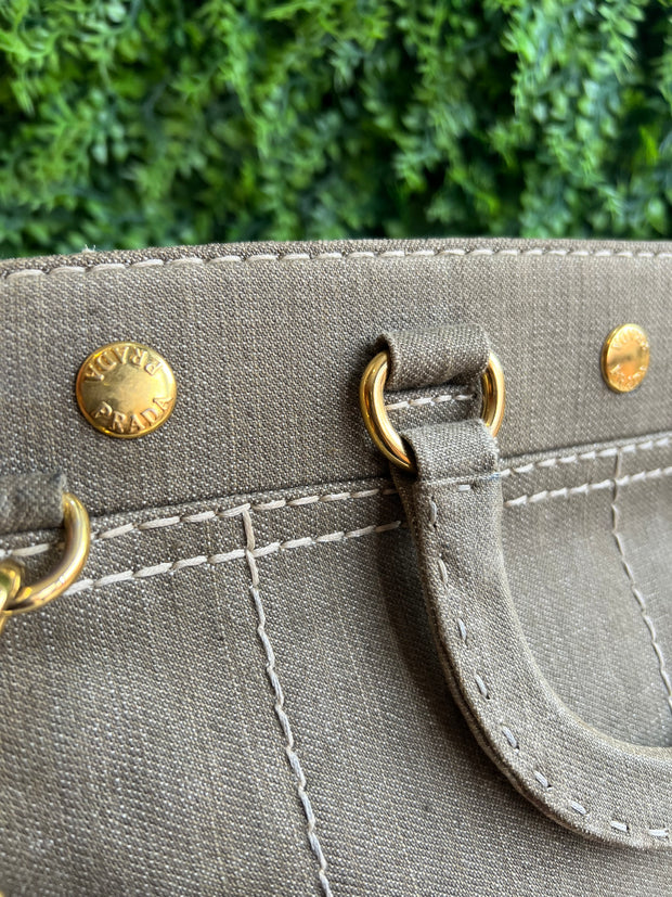 Prada Canvas Canapa Verde