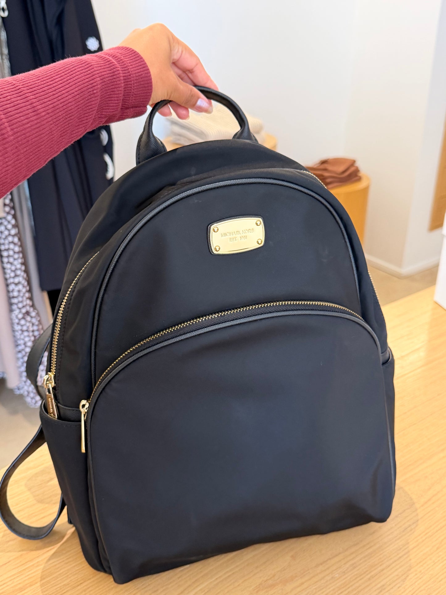 Mochila Michael Kors Nylon Preta