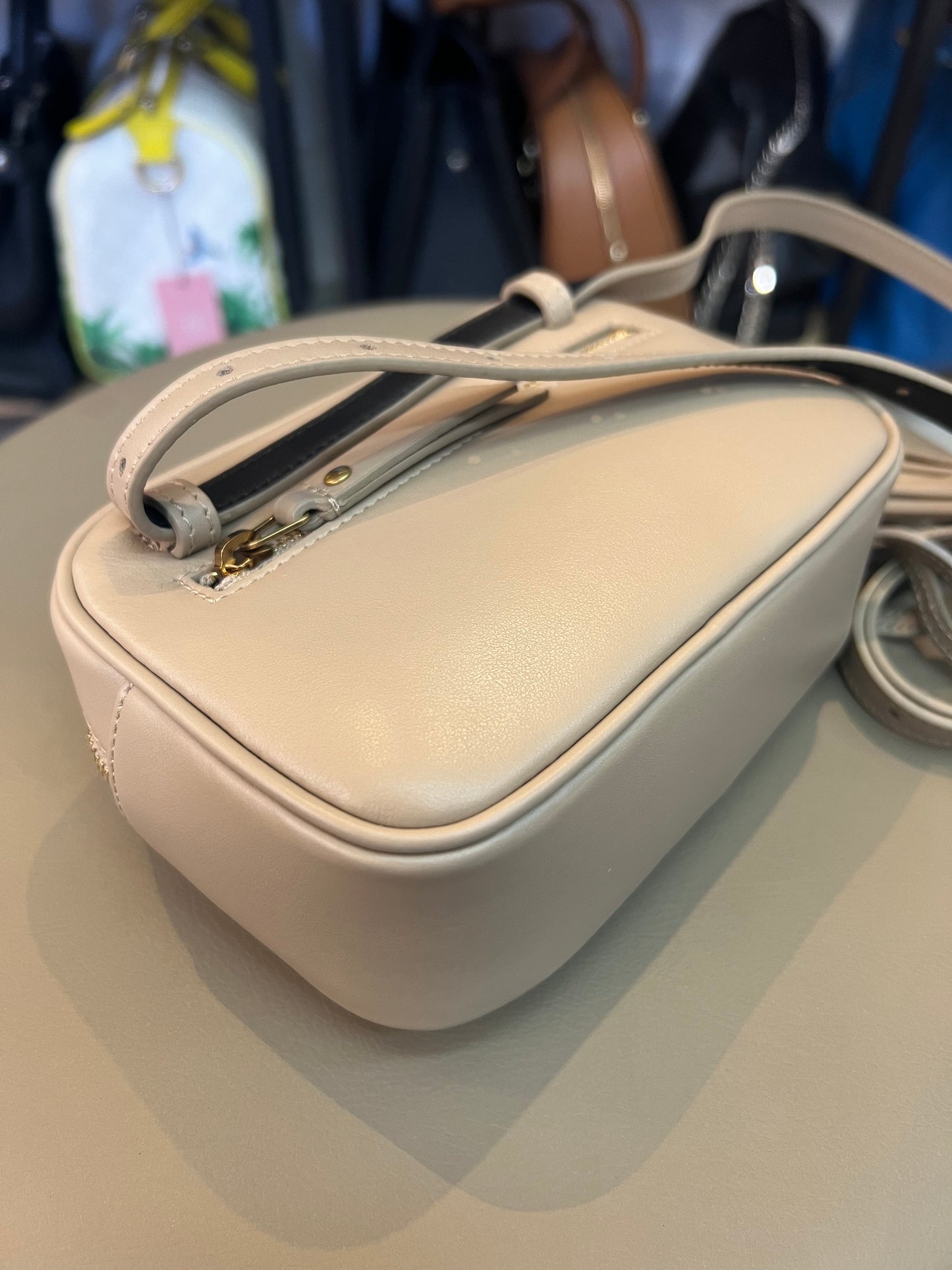 Saint Laurent Pochette Lou Leather Nude