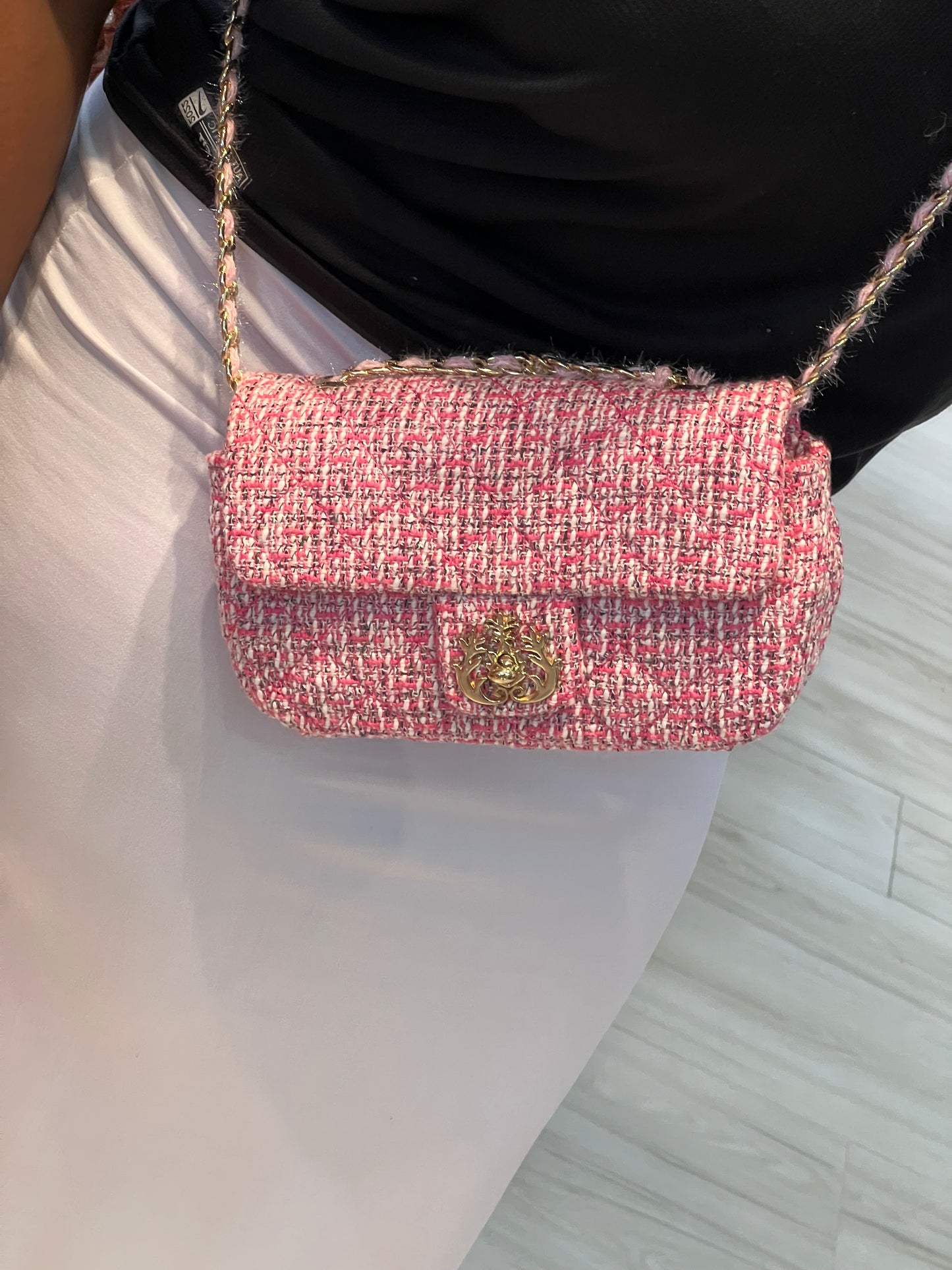 Isla Mini Tweed Rosa