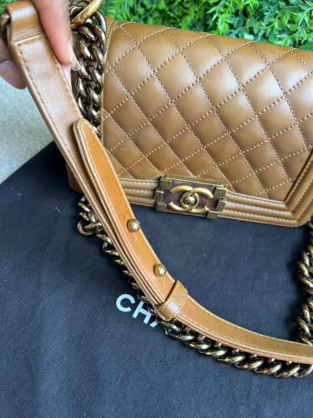 Chanel Boy Small Caramelo