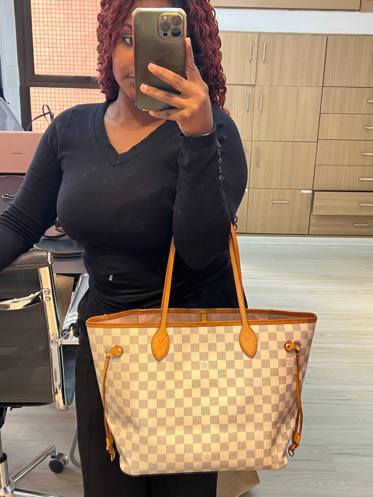 Louis Vuitton Neverfull MM Damier azur