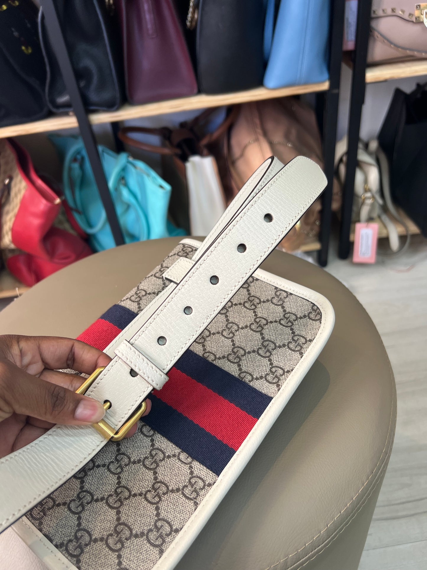 Pochette Gucci Belt Ophidia Off White