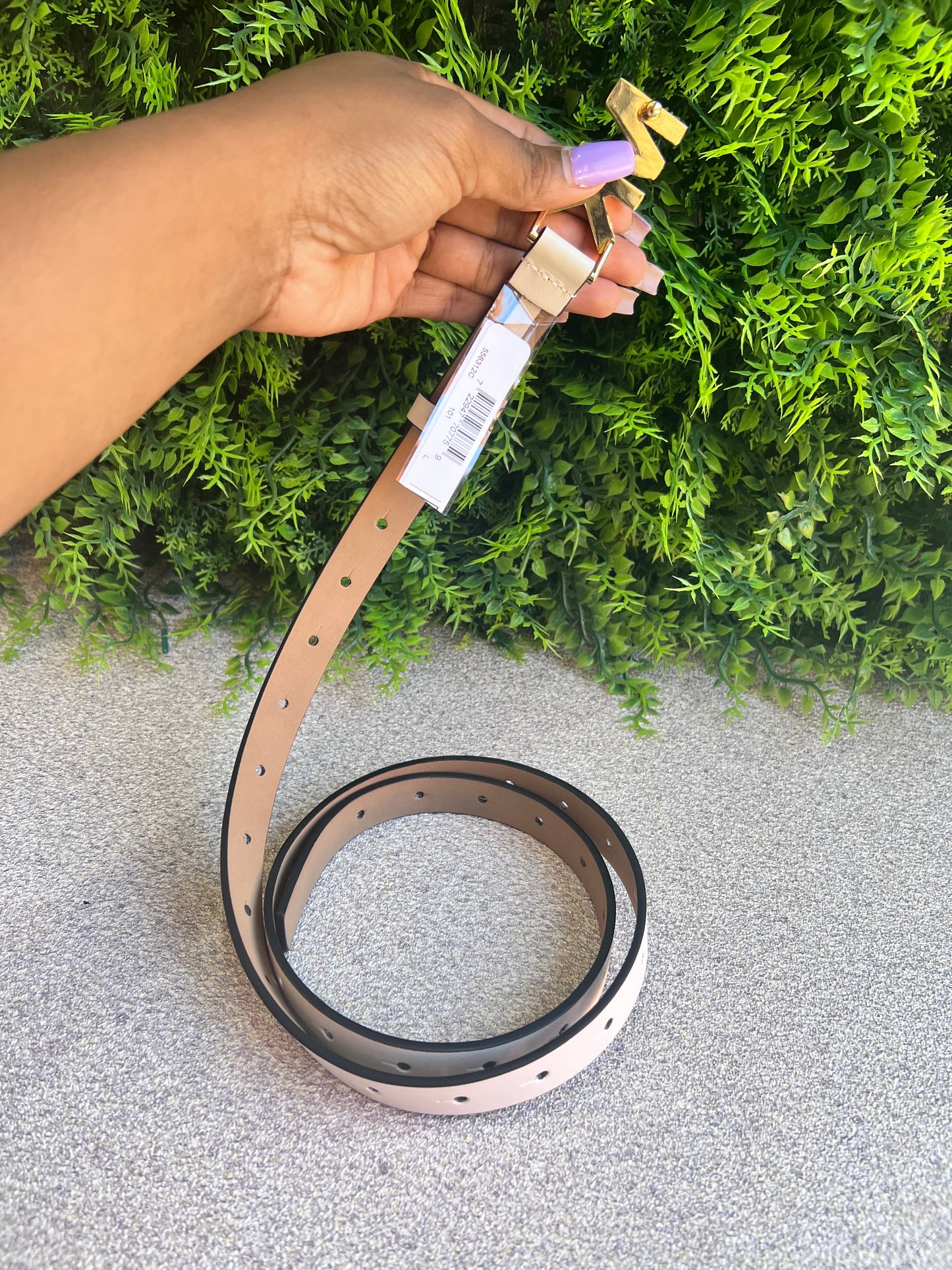 Cinto Michel Kors Logo OFF White