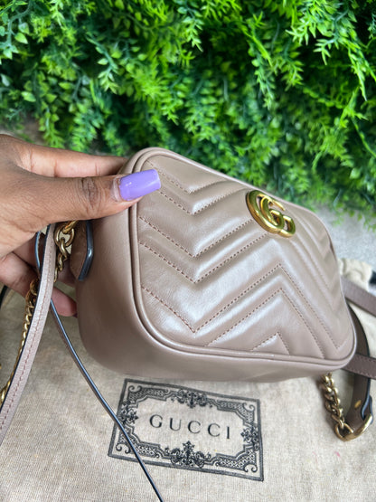 Gucci Marmont Matelassê  Nude