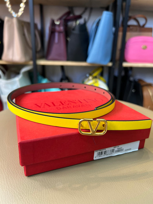Cinto Valentino V Logo Dupla Face