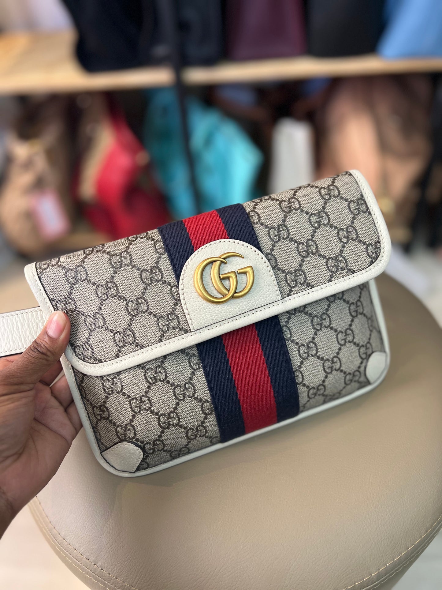 Pochette Gucci Belt Ophidia Off White