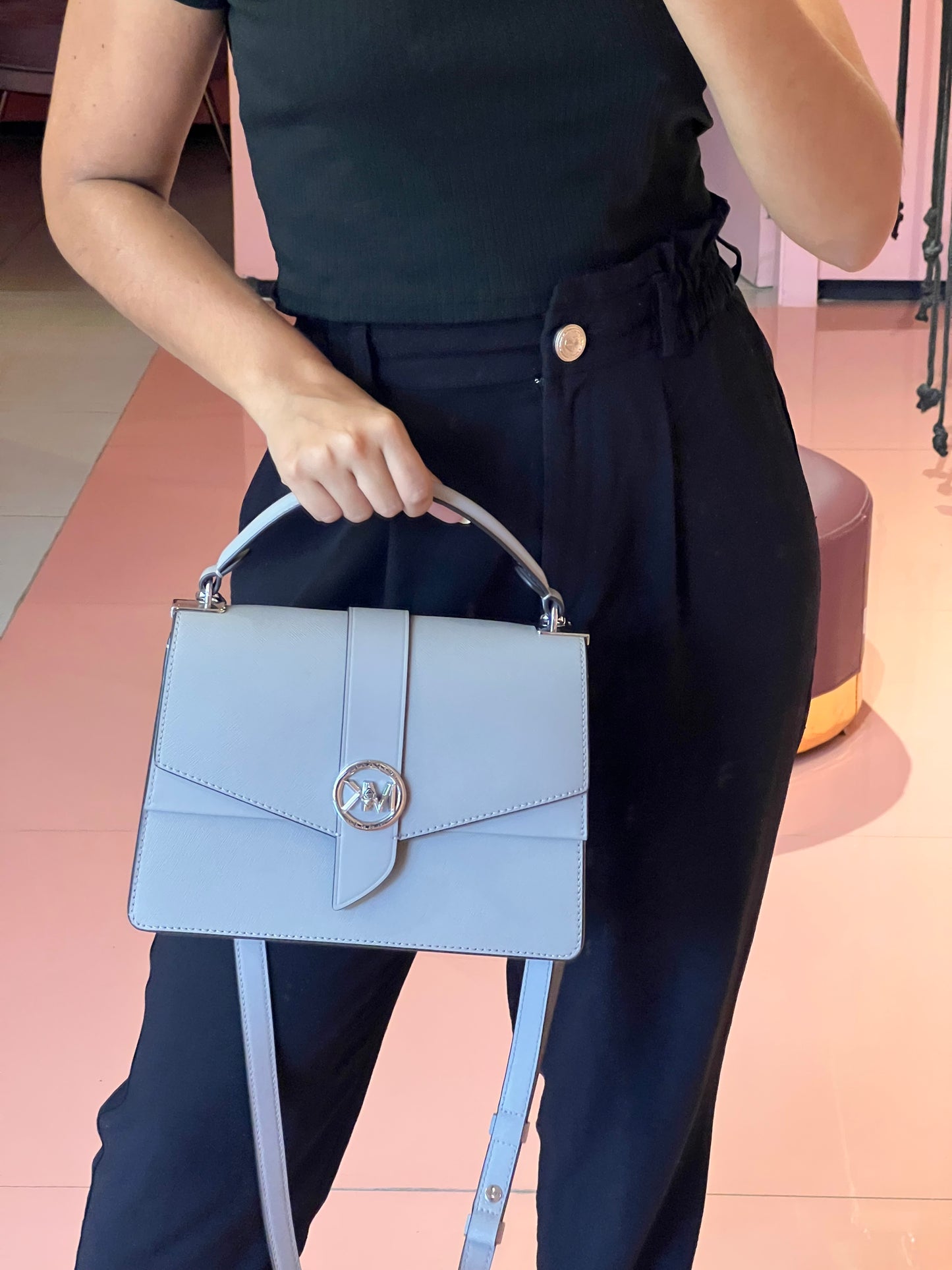 Michael Kors Greenwich em couro Saffiano