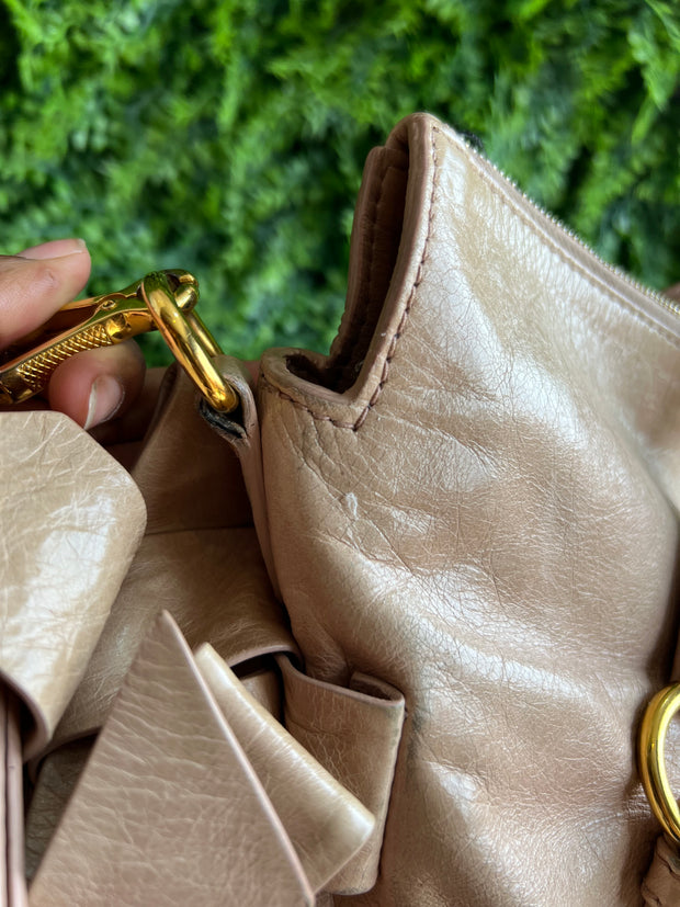 Miu Miu Vitello Lux Bow Satchel