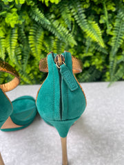 Sandália Gucci Suede Verde