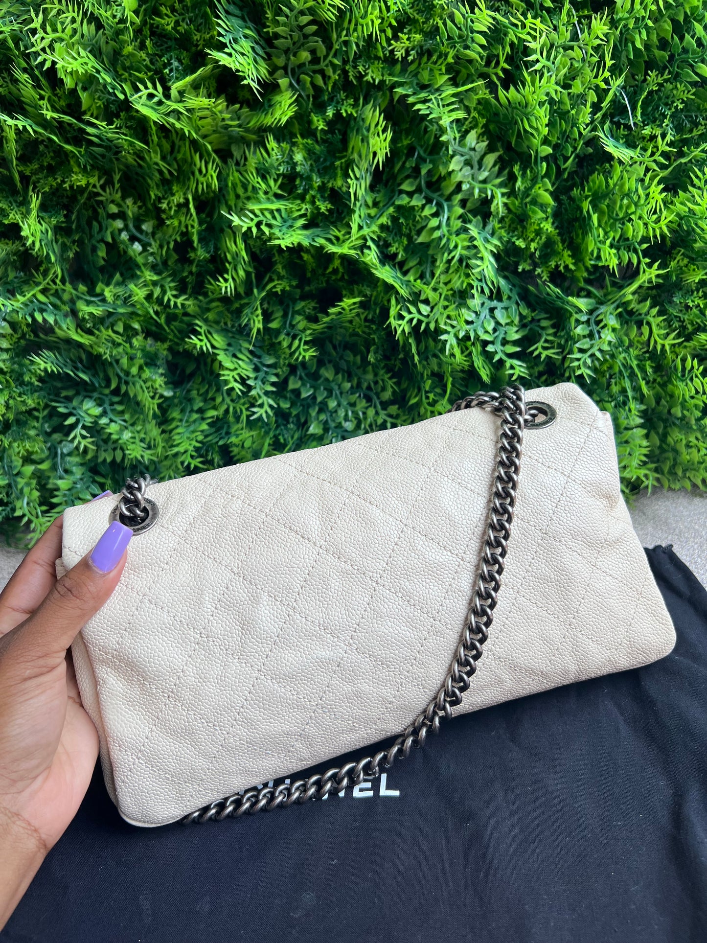 Chanel Classic Single Flap Off  White