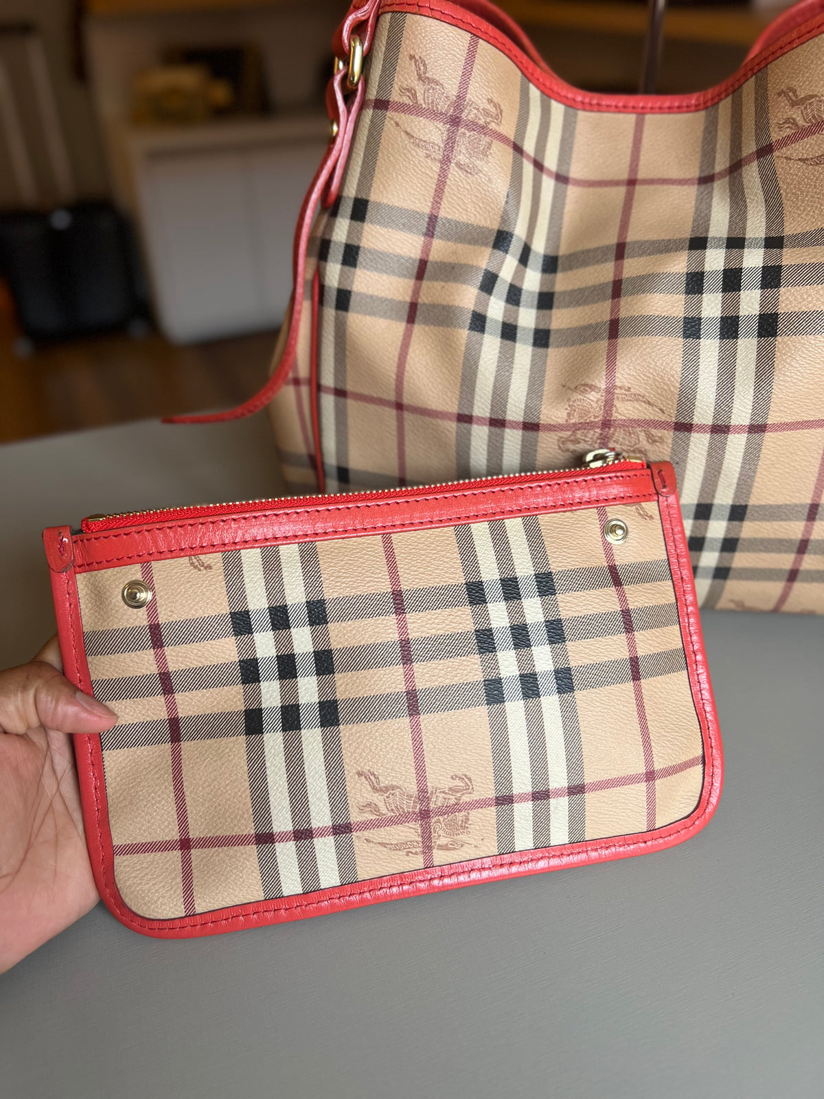 Burberry Haymarket Check Shoulder