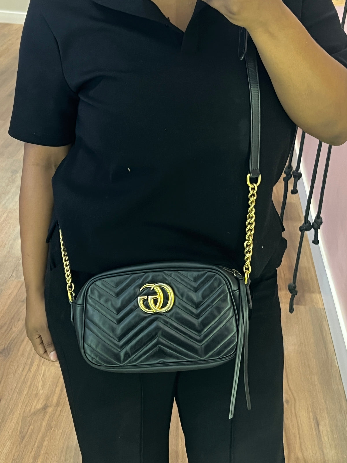 Gucci Marmont Camera bag Preta