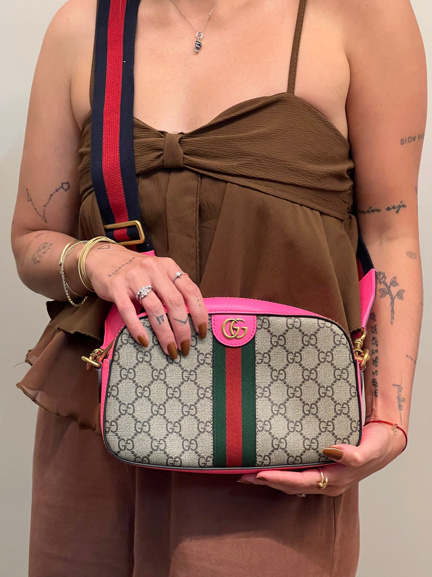 Gucci Ophidia Câmera bag Pink