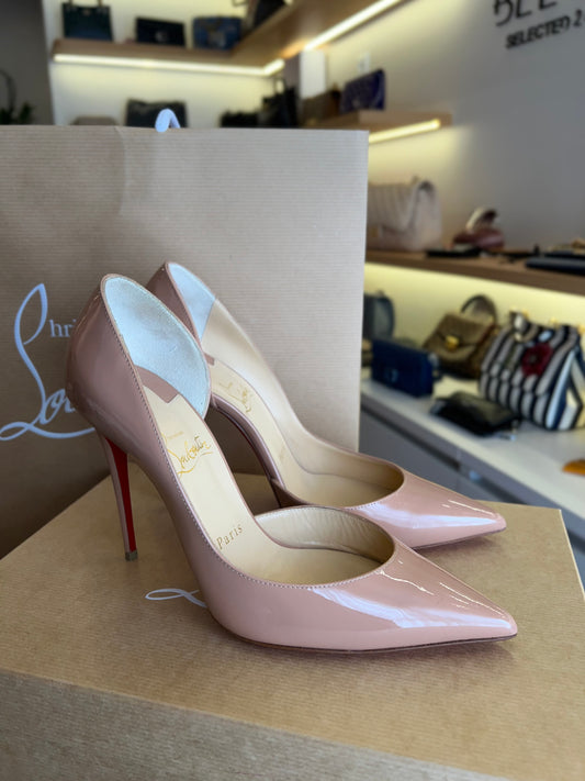 Scarpin Louboutin Nude Verniz