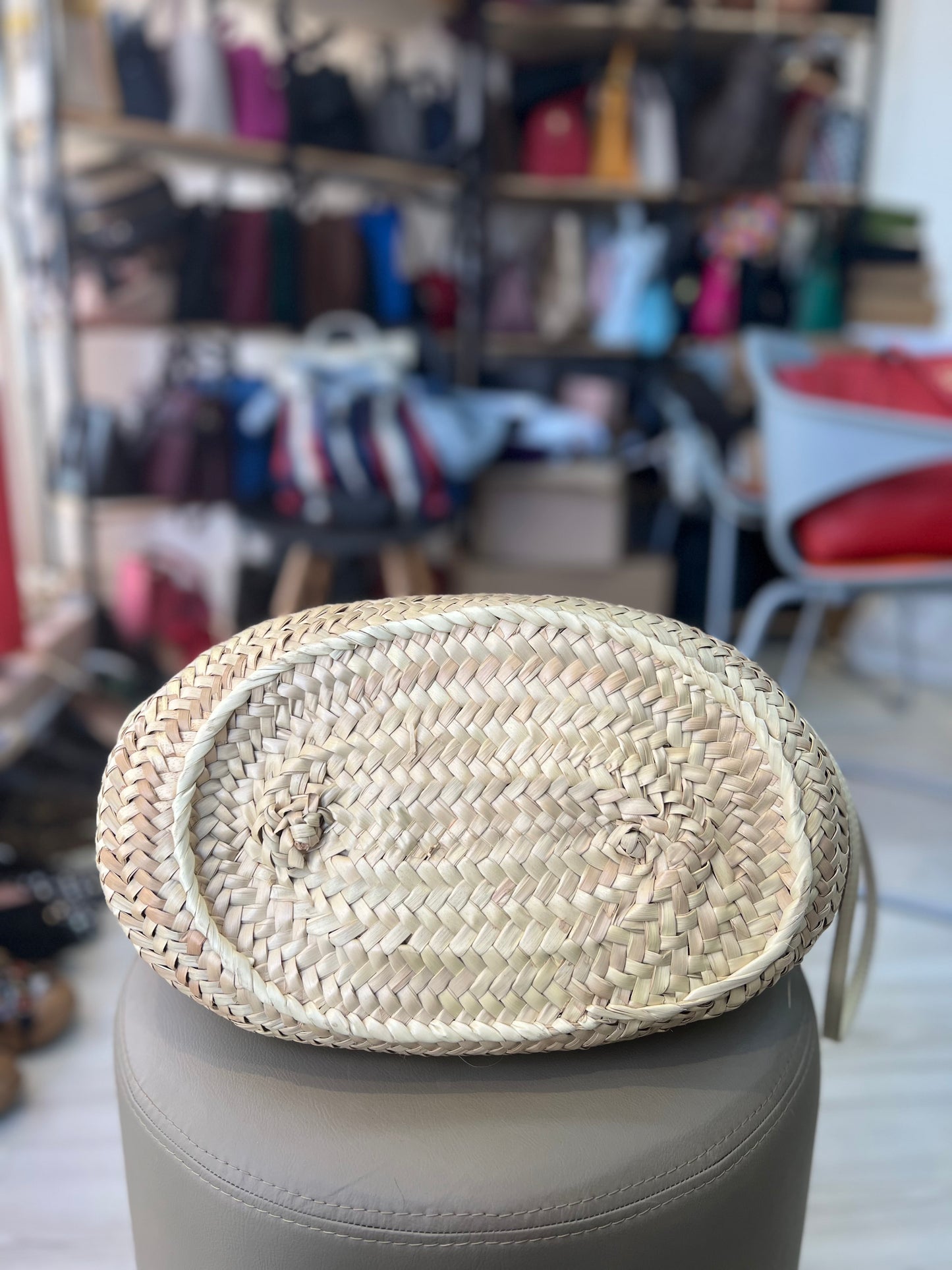 Jacquemus Le Panier Soli Ráfia