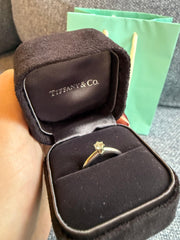 Aliança Tiffany Platina com Brilhante