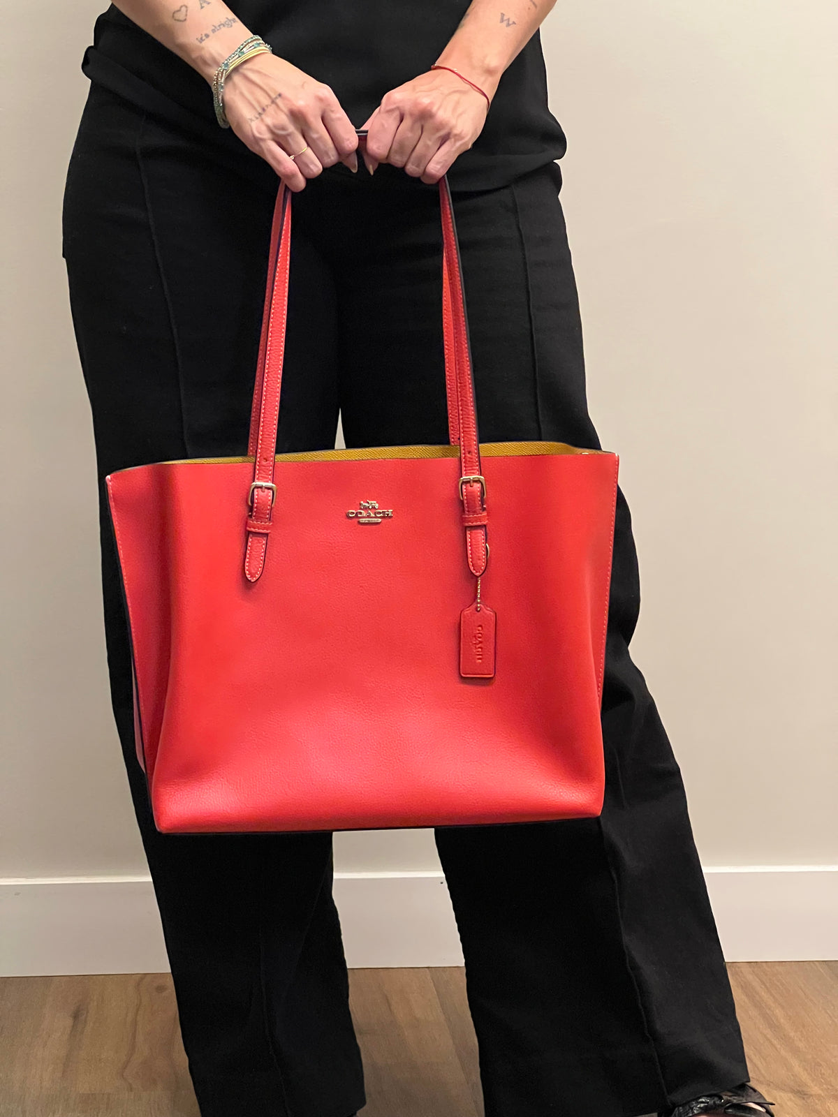 Coach Shopping Tote Vermelha