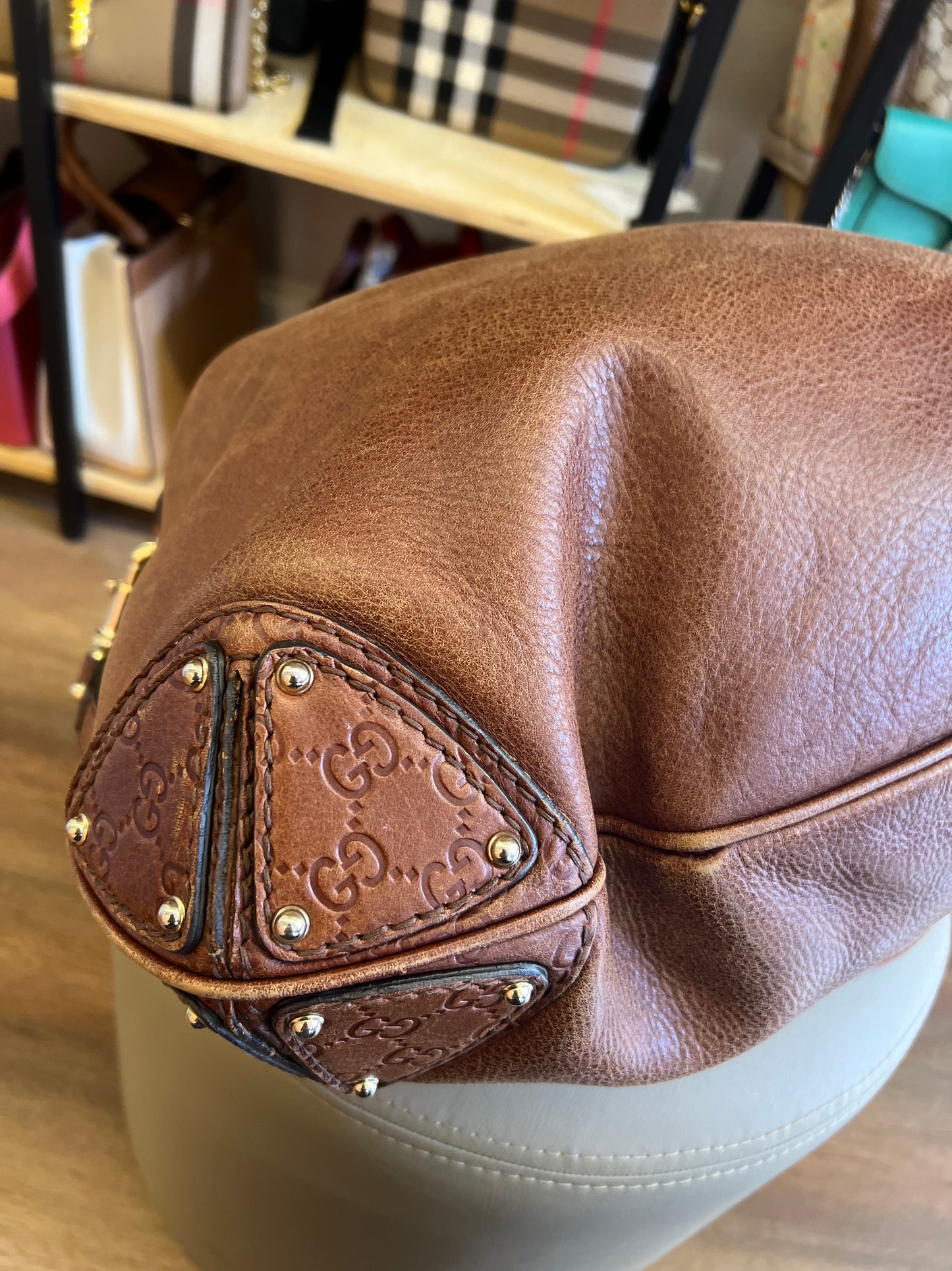 Gucci Indy Hobo Bag Marrom