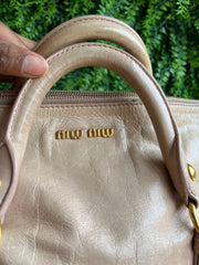 Miu Miu Vitello Lux Bow Satchel