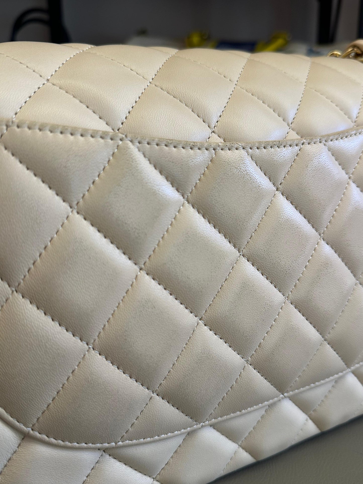 Chanel Double Flap Jumbo Nude