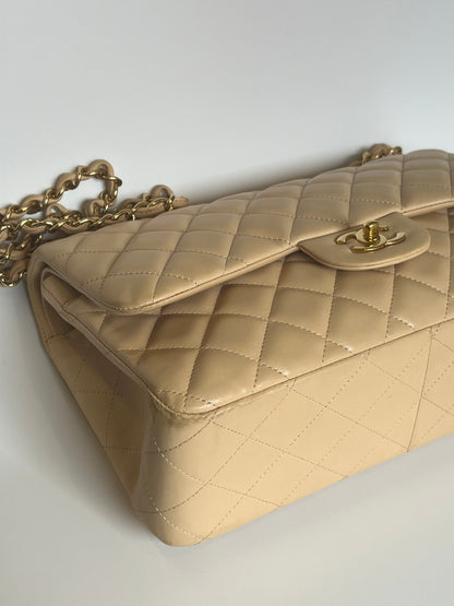 Chanel Double Flap Jumbo Nude