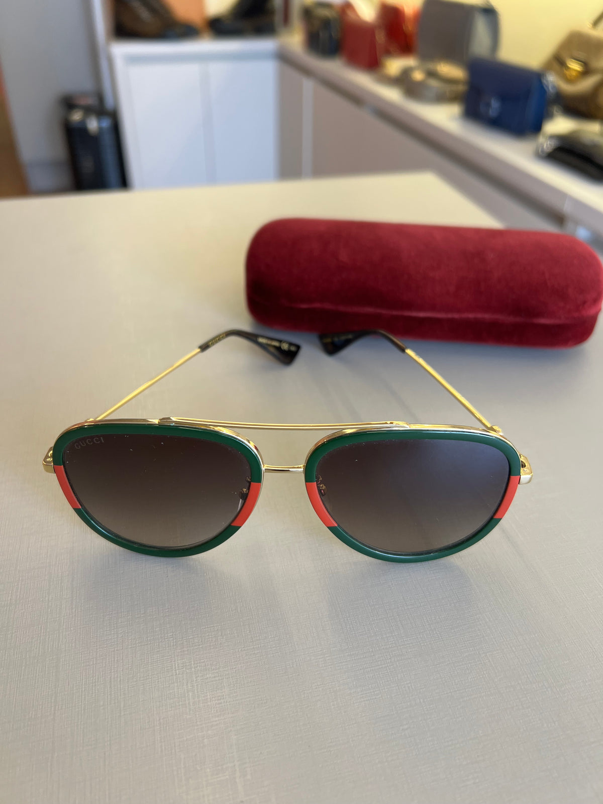 Óculos Gucci Aviador Bicolor