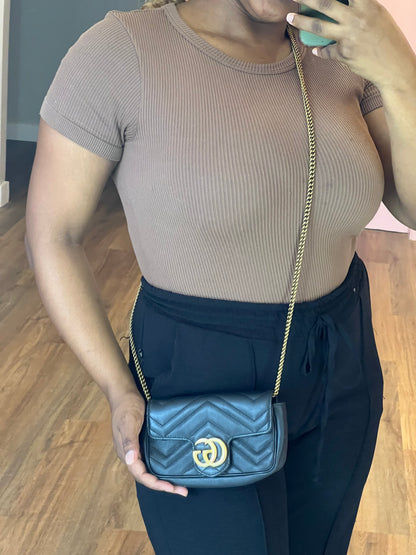 Gucci Mini Marmont Preta