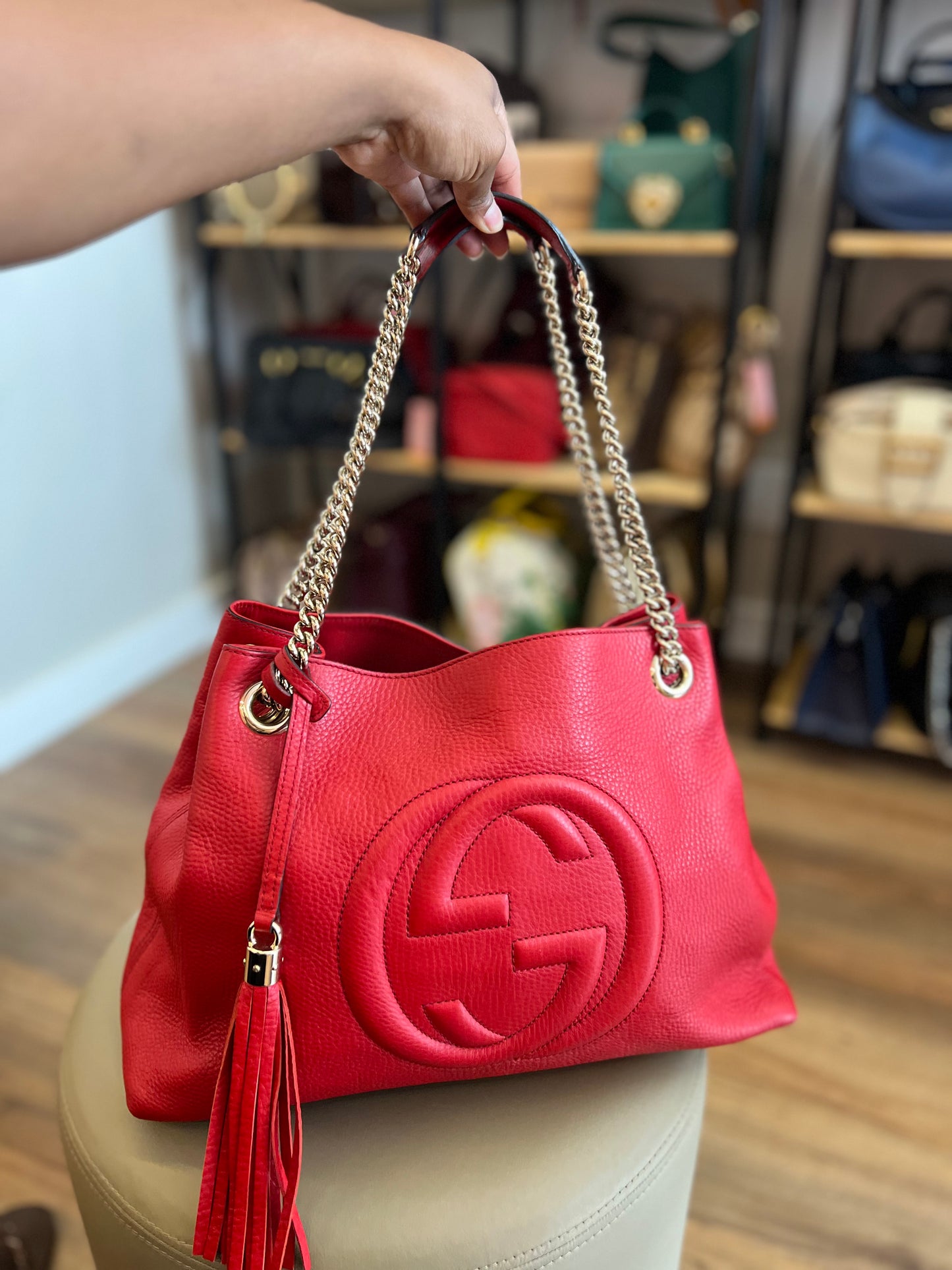 Gucci Soho Chain Vermelha