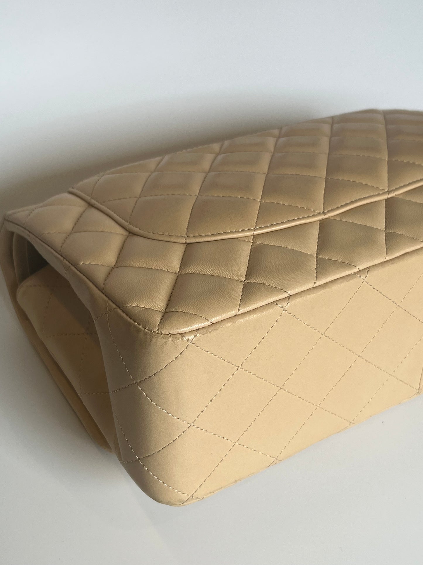 Chanel Double Flap Jumbo Nude