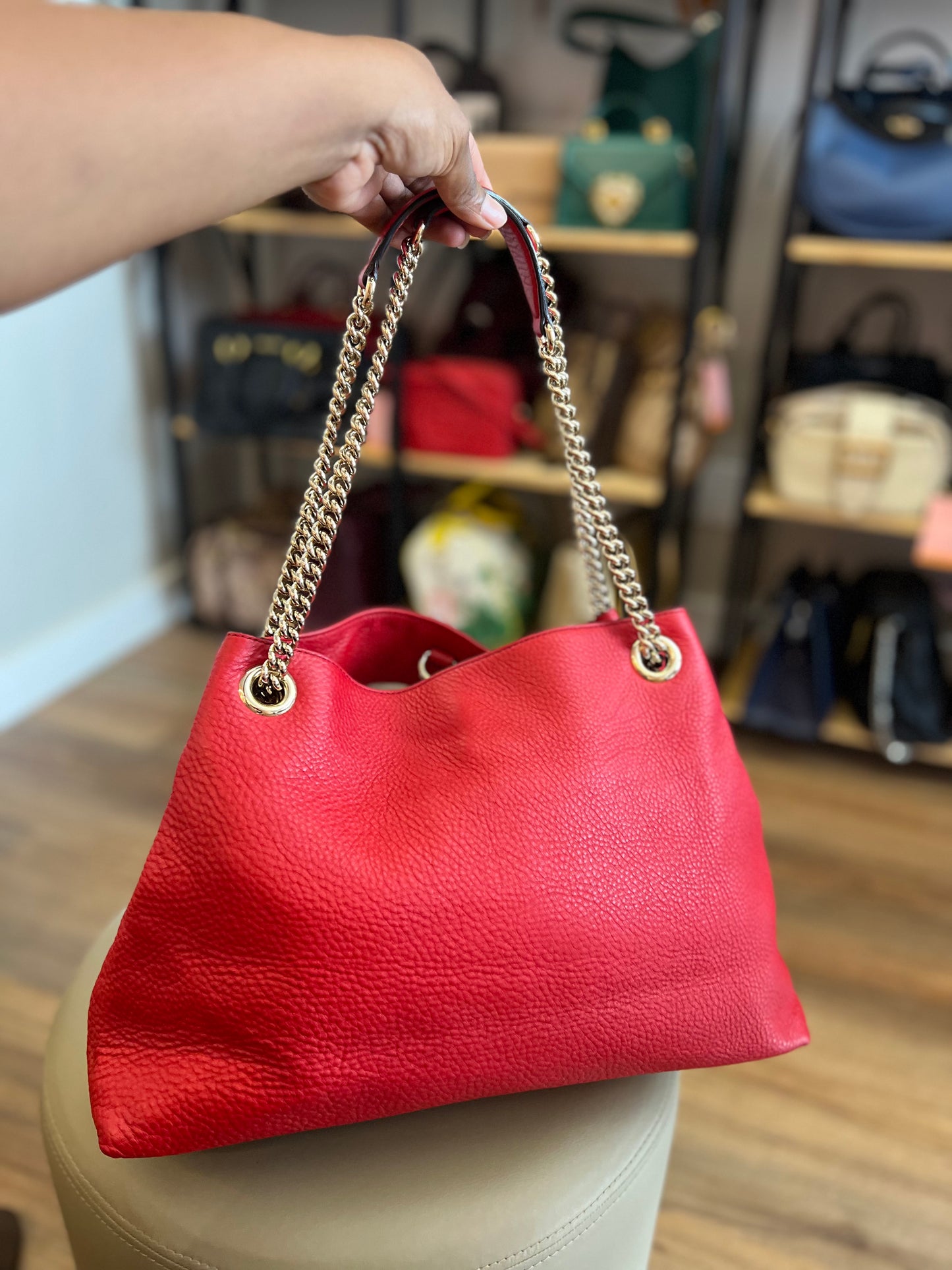 Gucci Soho Chain Vermelha