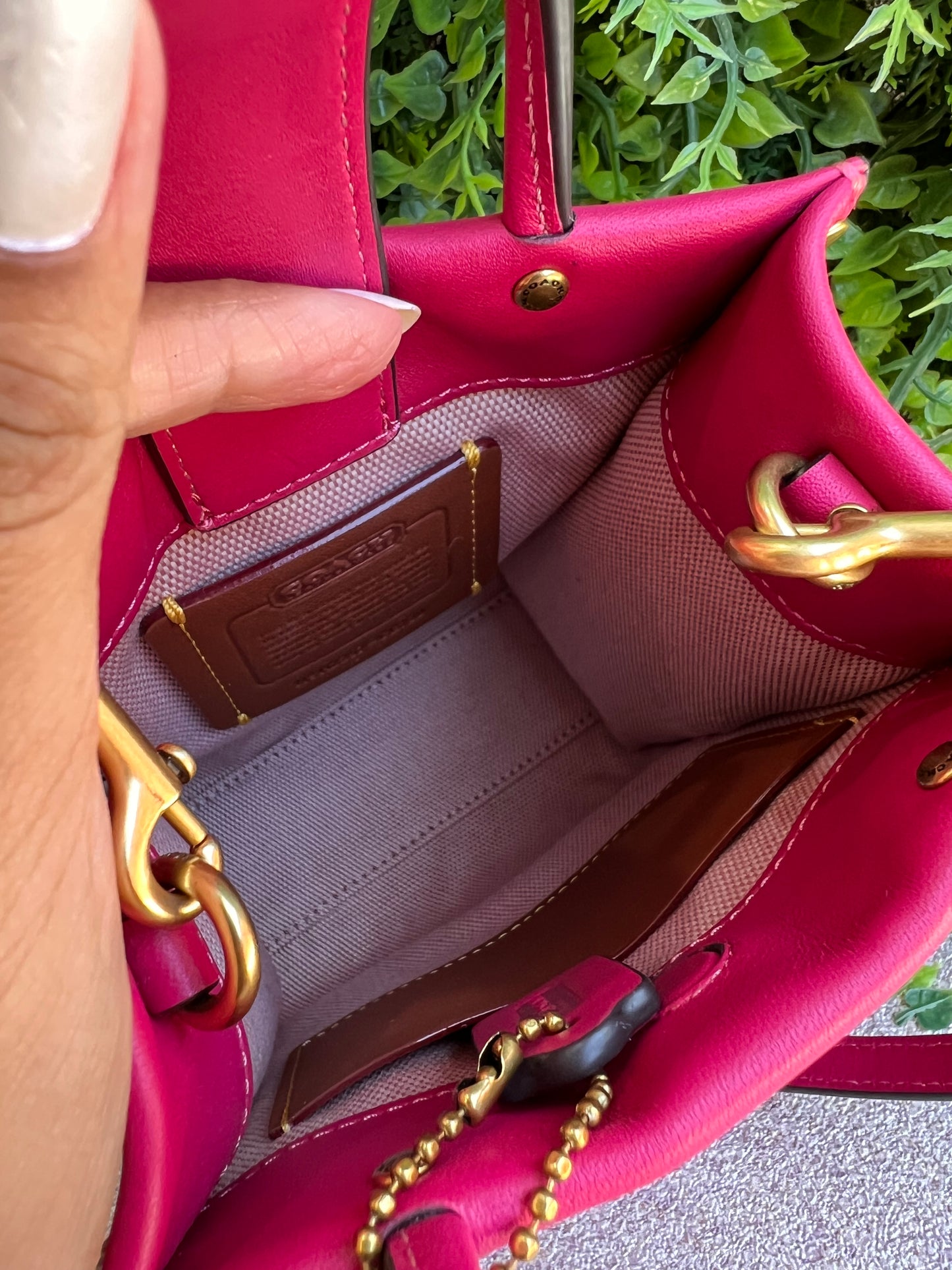 Coach Mini Cashin Tote Rosa