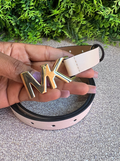 Cinto Michel Kors Logo OFF White