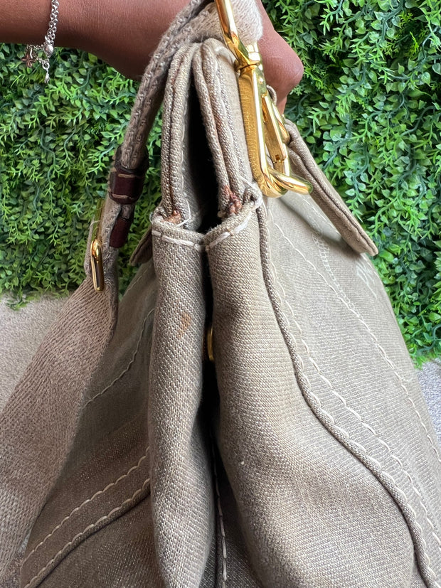 Prada Canvas Canapa Verde