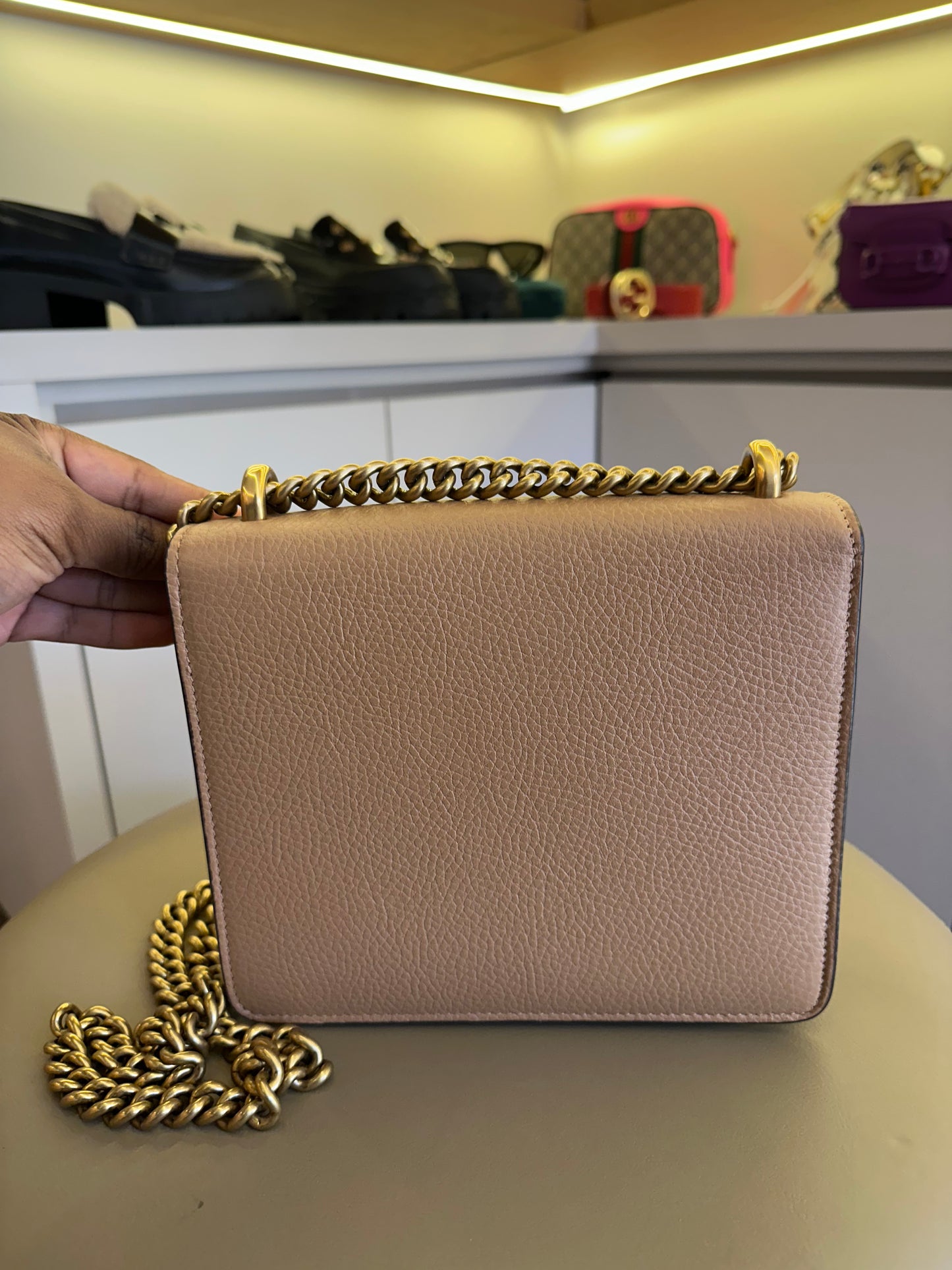 Gucci Marmont Chain Nude