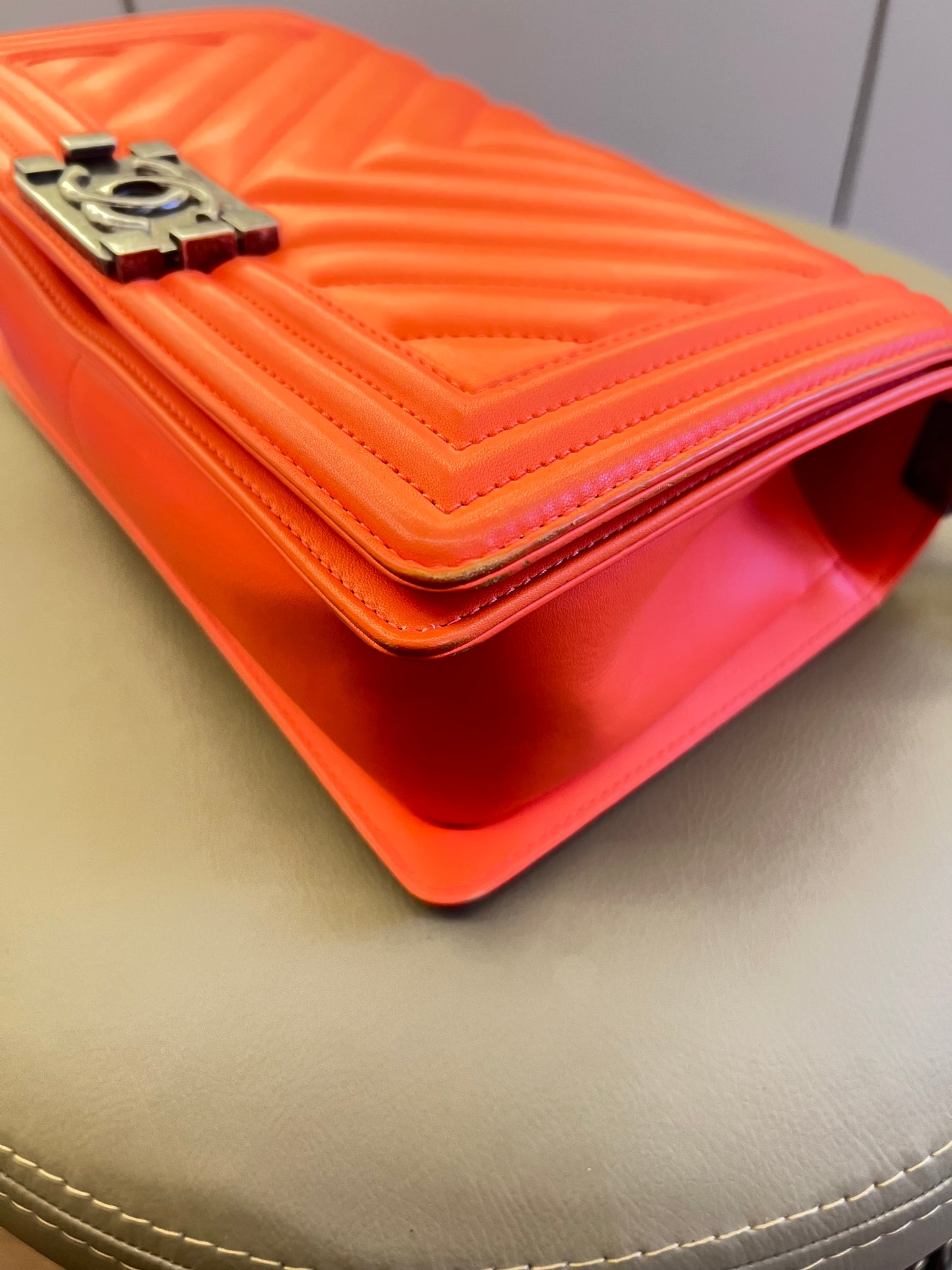 Chanel Boy Medium Laranja
