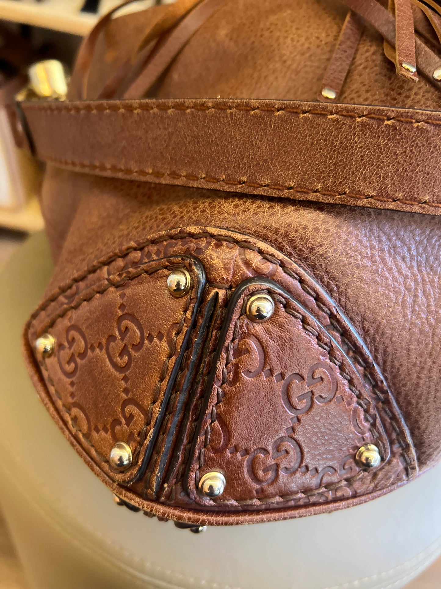 Gucci Indy Hobo Bag Marrom