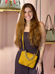 Bottega Small Mount Chain Bag Amarela