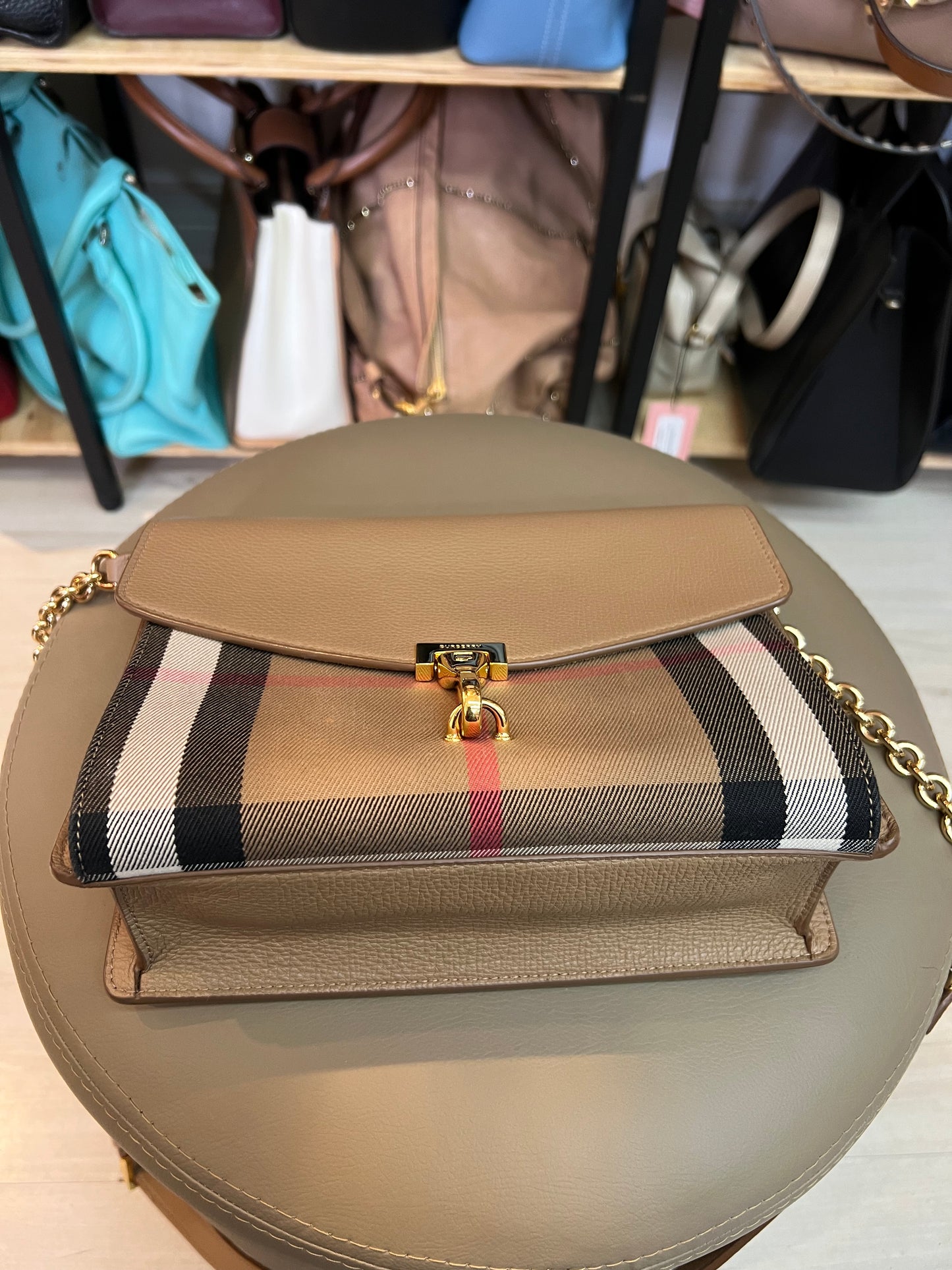 Burberry Macken Check Nude