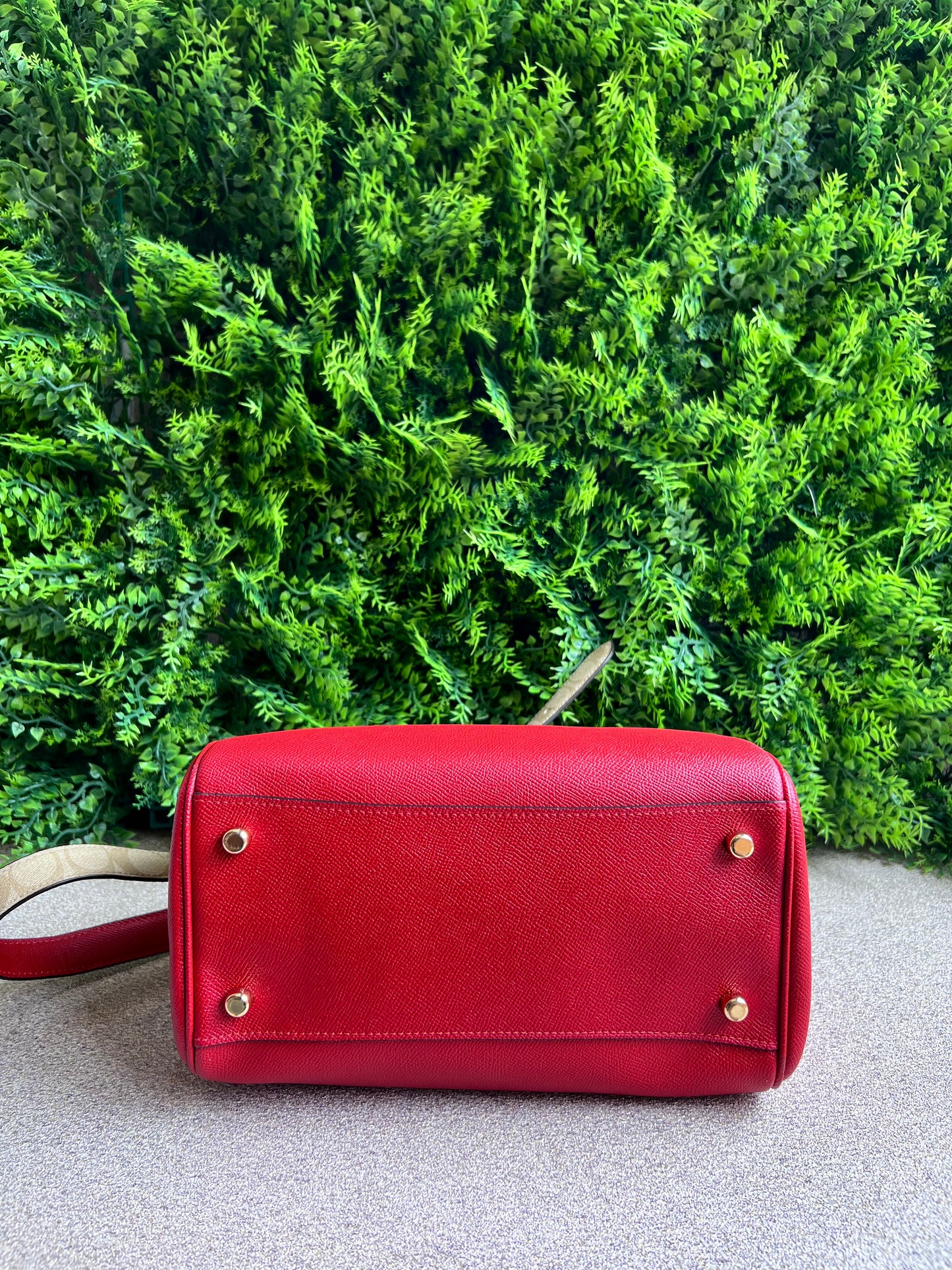 Coach Baú Crossbody Vermelha