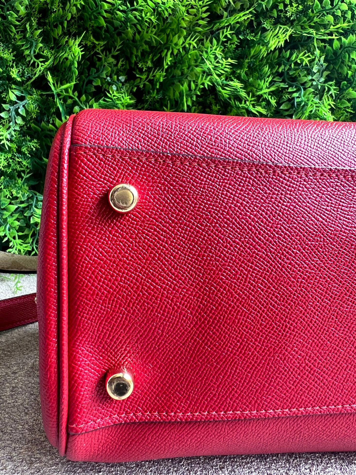 Coach Baú Crossbody Vermelha