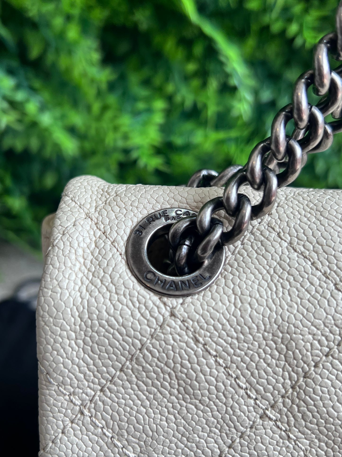 Chanel Classic Single Flap Off  White