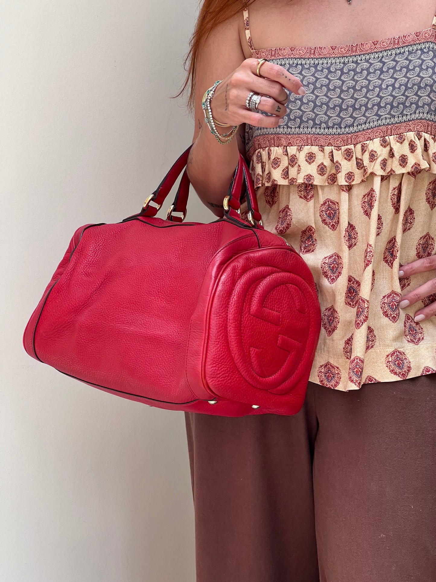 Gucci Soho Boston Vermelha