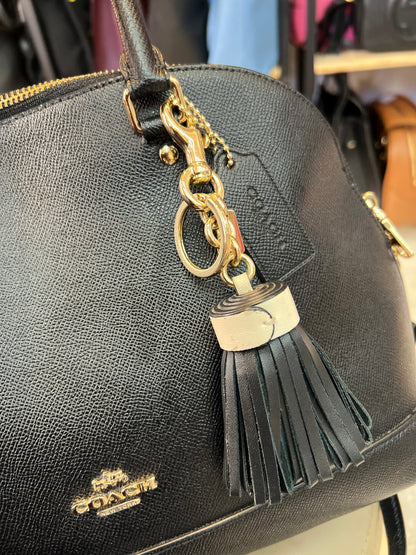 Coach Sierra Satchel em Couro Preto