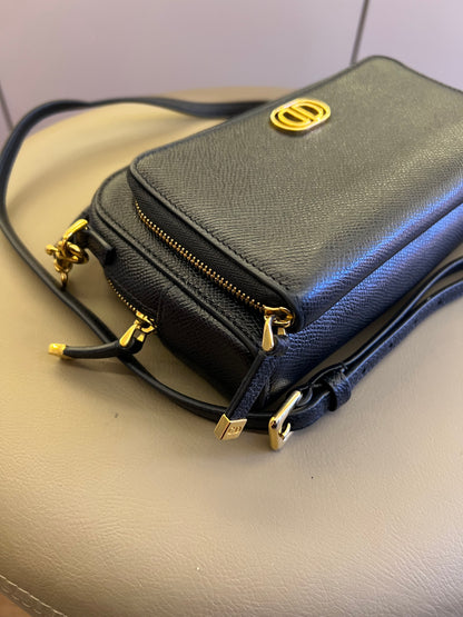 Christian Dior Cannage em Couro Preto